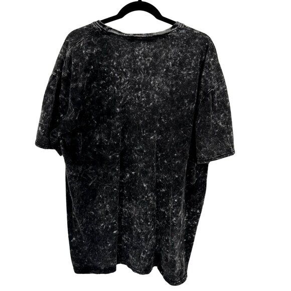 BoohooMAN Mens Worldwide Graphic Short Sleeve Tee Acid Wash Size L - Picture 4 of 6